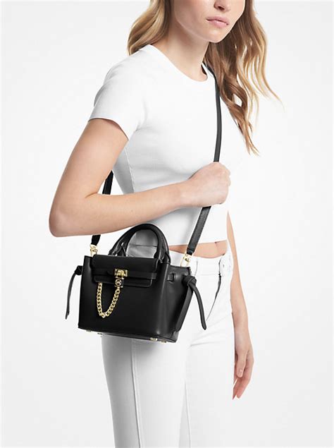 michael michael kors hamilton legacy extra-small leather belted satchel|MICHAEL Michael Kors Logo Hamilton Legacy Extra Small .